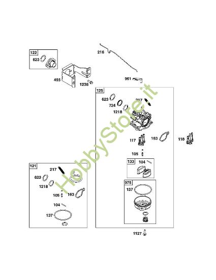 C - GRUPPO CARBURATORE B&S - 09 €¦ 09P702-0230-H1 brand Stihl
